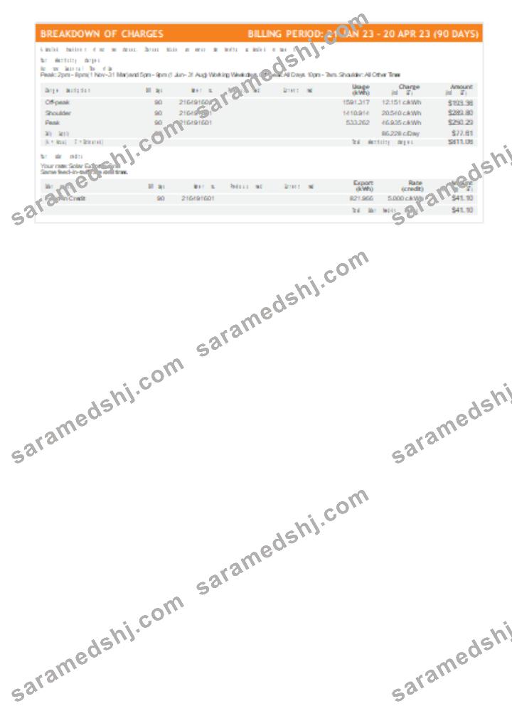 Origin utility business bill, page 3, SCR